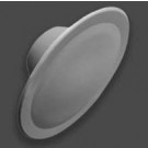 Conical anchor snaps over connection for a tight fit.