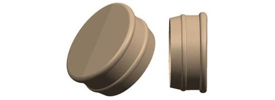 Caps provide an economical finished appearance without the need for labor-intensive field grouting.