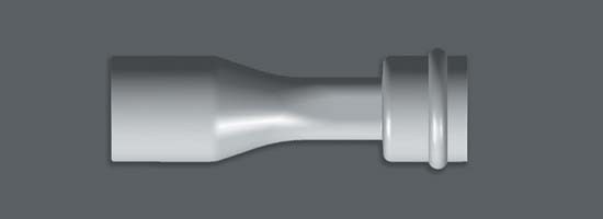 Circular end makes it easy to achieve a clean look.